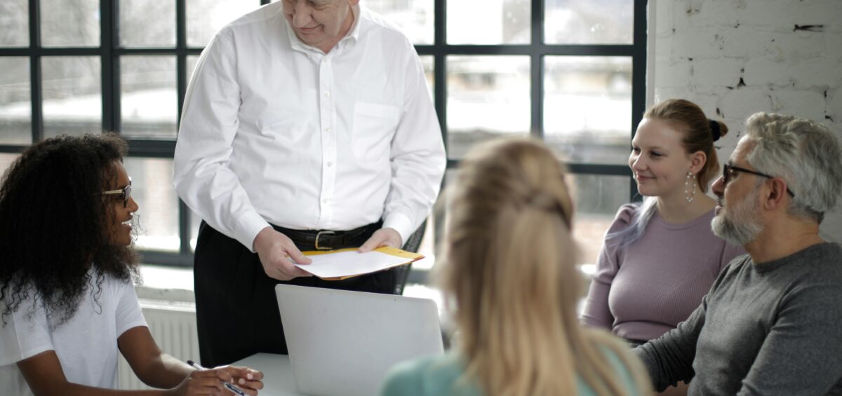 A therapist engaging in a peer consultation group to help them catch blind spots before they become ethical issues